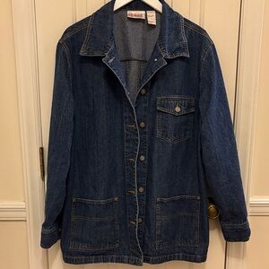 Bill Blass Denim Chore Jacket Oversized Workwear 1X